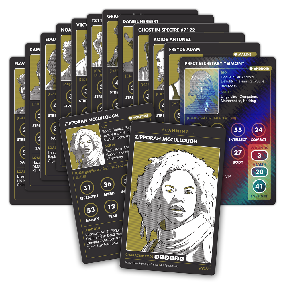 MOTHERSHIP CHARACTER CARD PACK 01