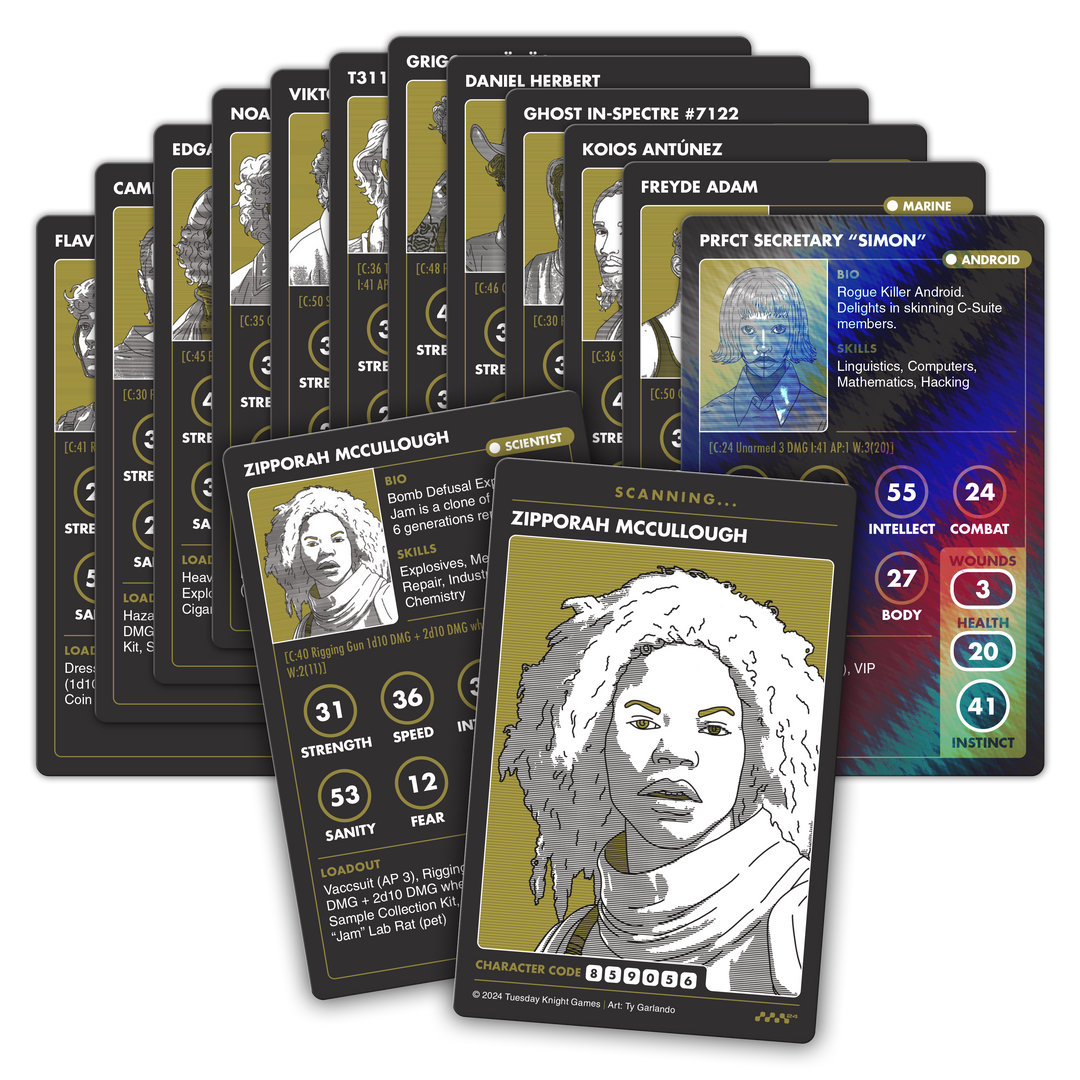 MOTHERSHIP CHARACTER CARD SERIES 01 BUNDLE