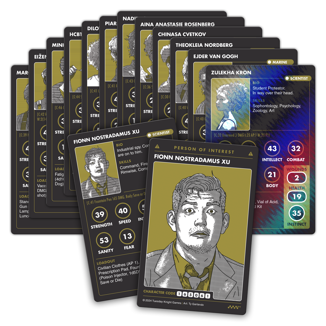 MOTHERSHIP CHARACTER CARD SERIES 01 BUNDLE