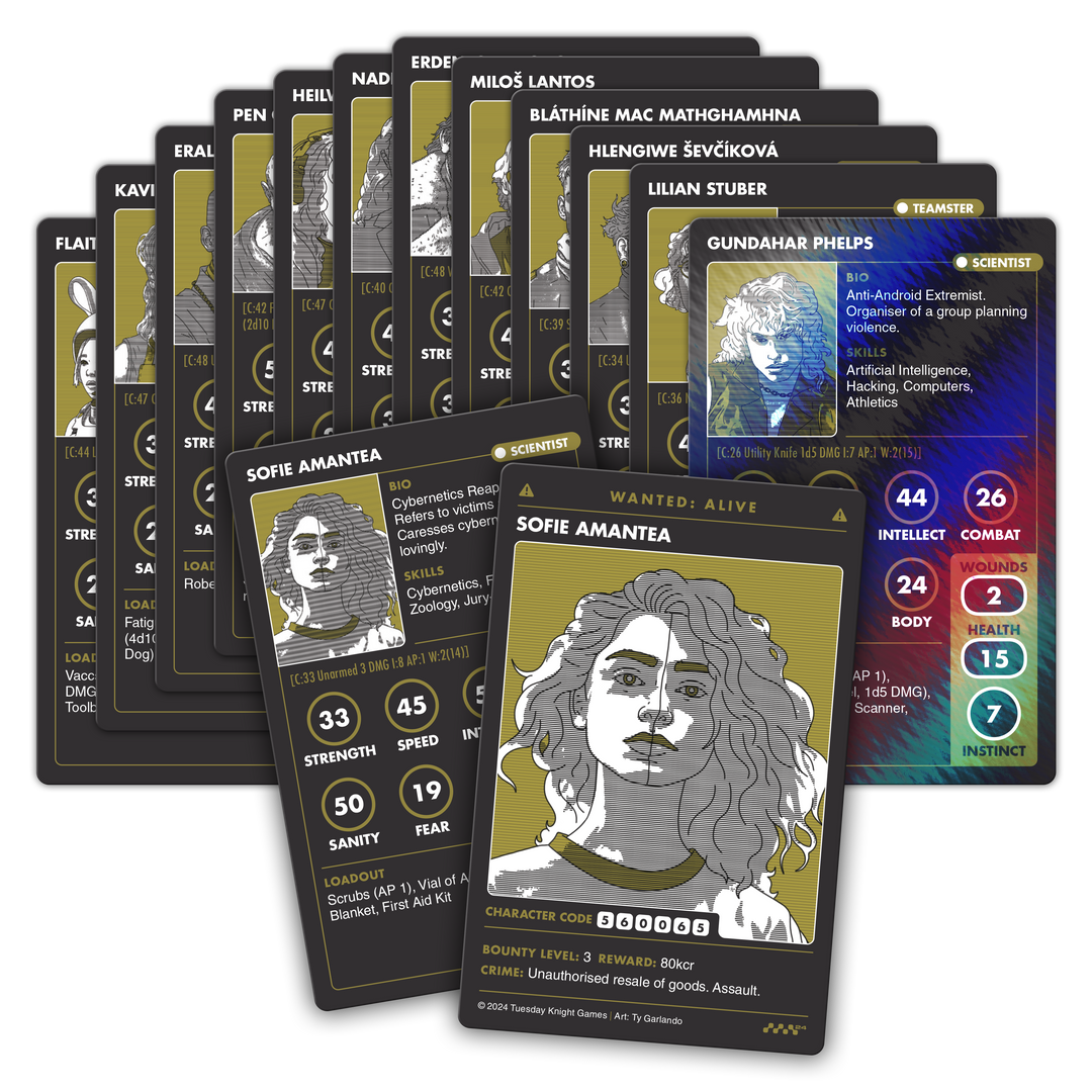 MOTHERSHIP CHARACTER CARD SERIES 01 BUNDLE